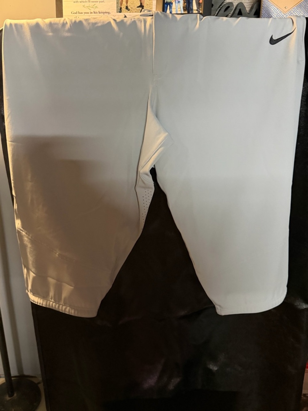 Nike Gray/White softball Snap-Front Shorts